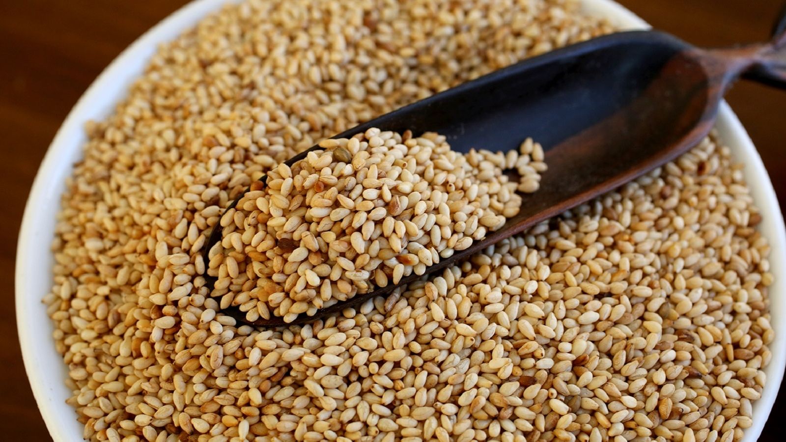 Sesame seeds close-up